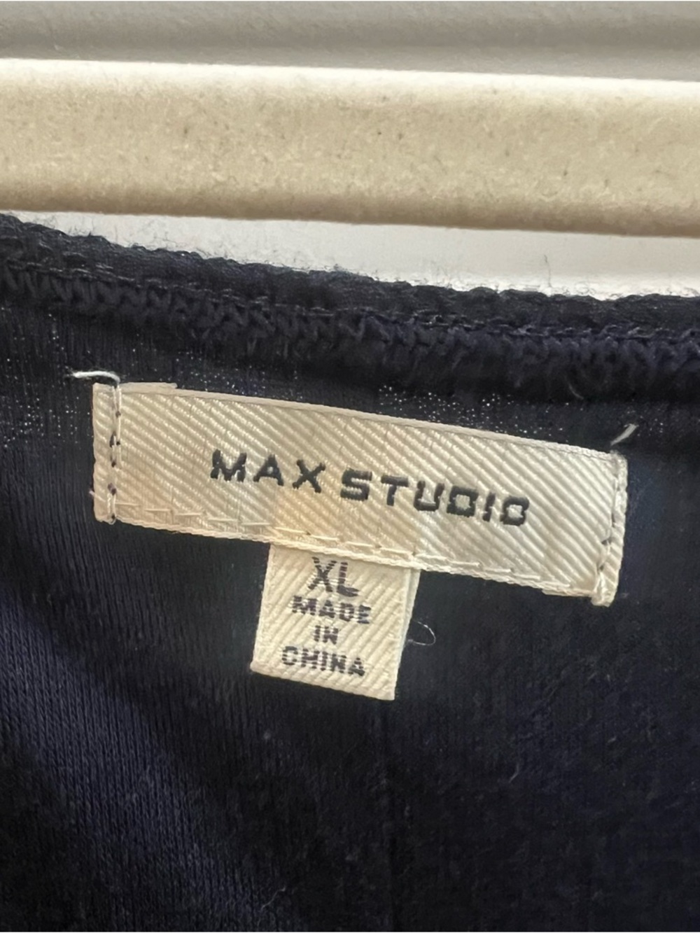 Max Studio (Nordstrom) Navy Sleeveless Ruched Cotton Tiered Mini Dress - Navy - Picture 4 of 5